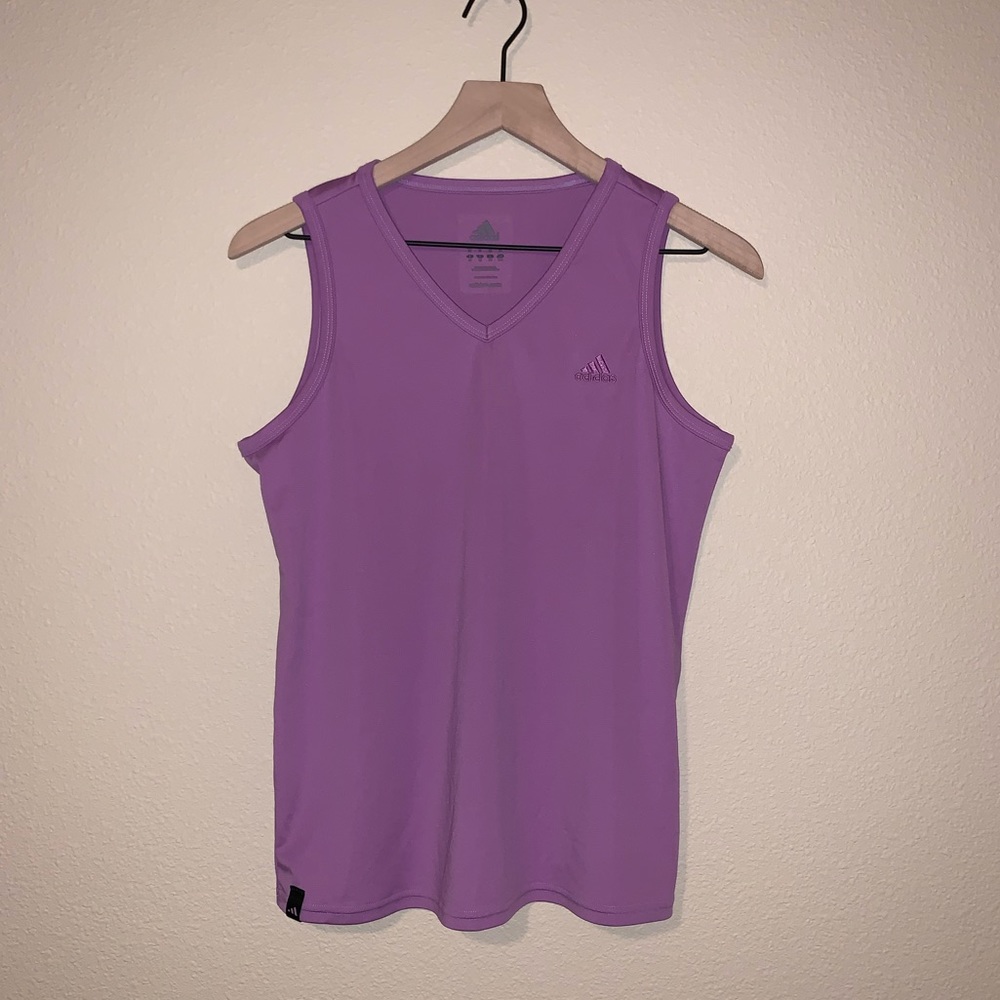 Adidas purple active wear sleeveless top